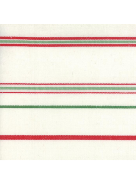 Moda 16" Toweling Stripes White Red Green