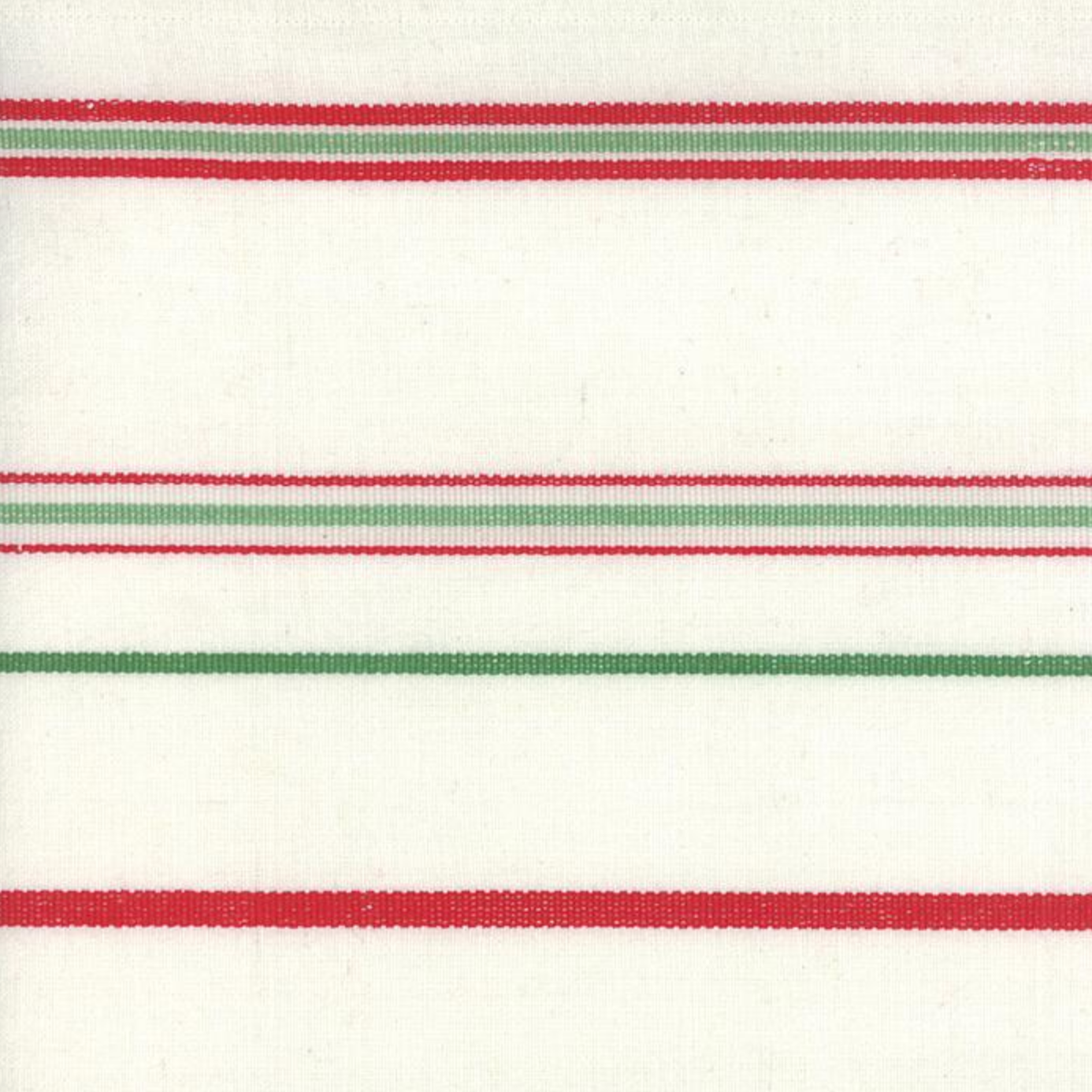 Moda 16" Toweling Stripes White Red Green