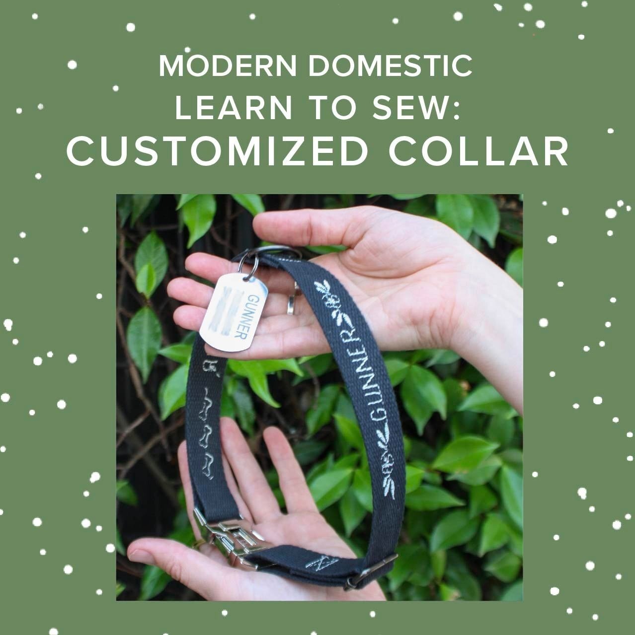Colleen Connolly Learn to Sew: Customized Collar (For Your Pet), Sunday, October 12th, 10am-12:30pm