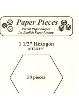 Paper Pieces Paper Pieces 1 1/2" Hexagon 50 pc