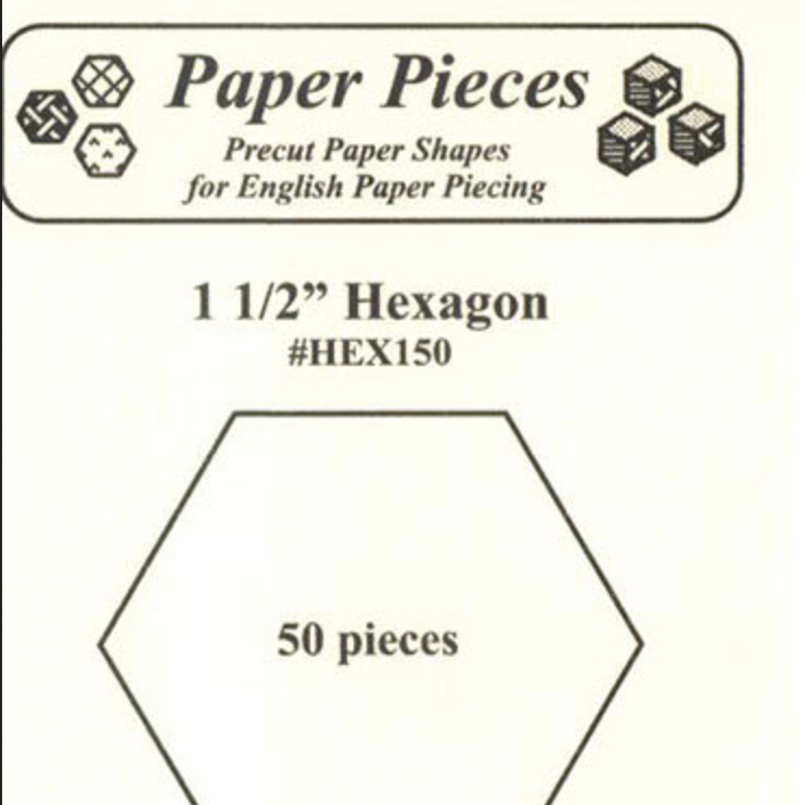 Paper Pieces Paper Pieces 1 1/2" Hexagon 50 pc