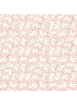 Clothworks Kitten Fun Tossed Kittens Light Pink