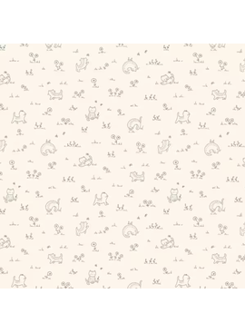 Clothworks Kitten Fun Playful Tonal Cream