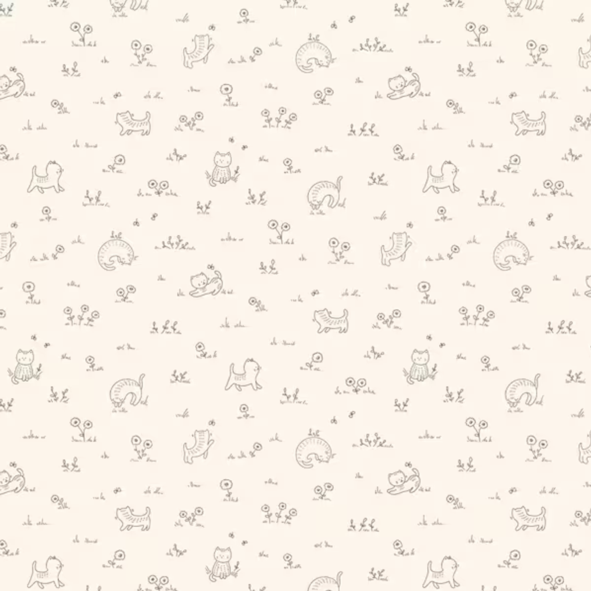 Clothworks Kitten Fun Playful Tonal Cream