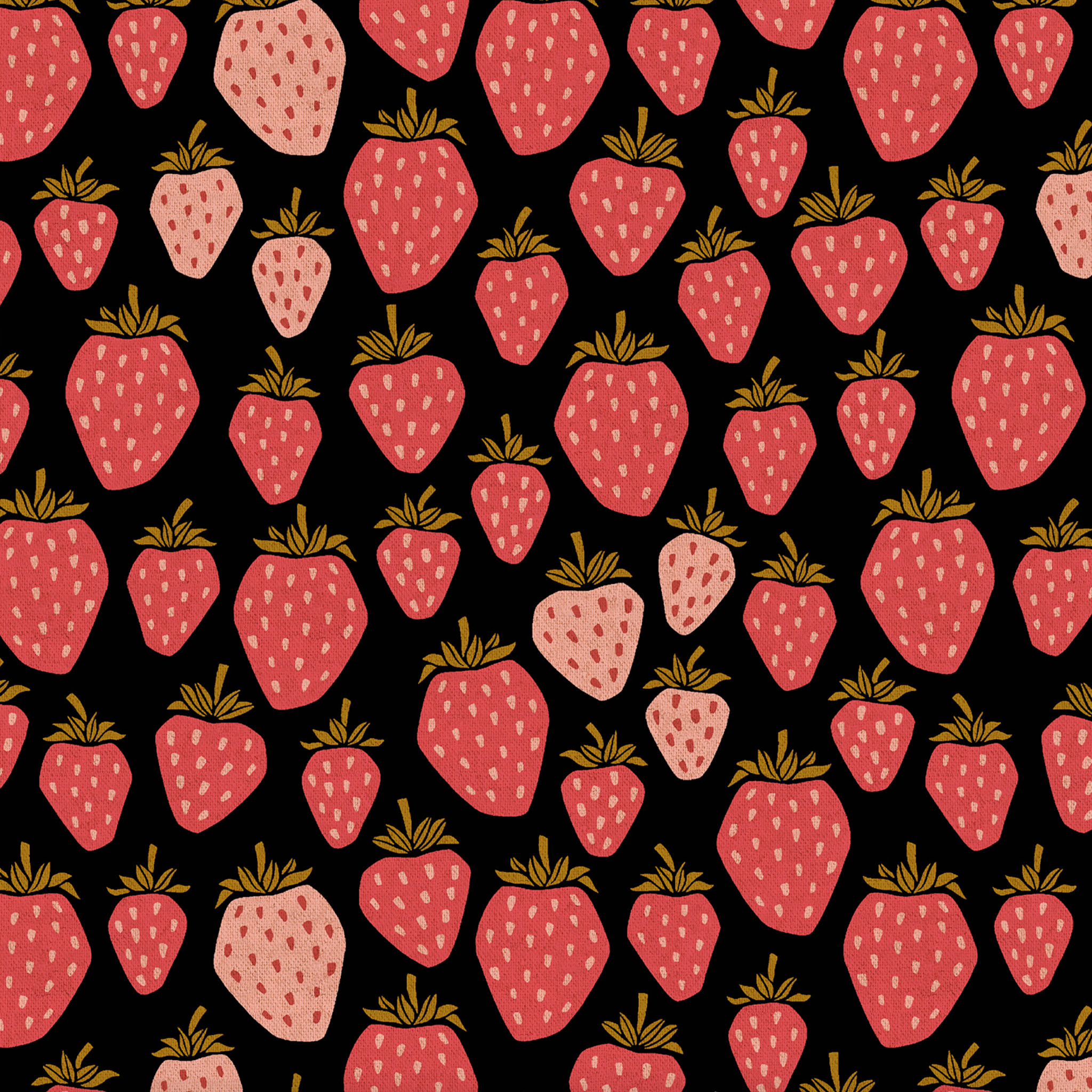 Cotton + Steel Under The Apple Tree Queen of Berries Canvas After Midnight