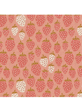 Cotton + Steel Under The Apple Tree Queen of Berries Canvas Flushed