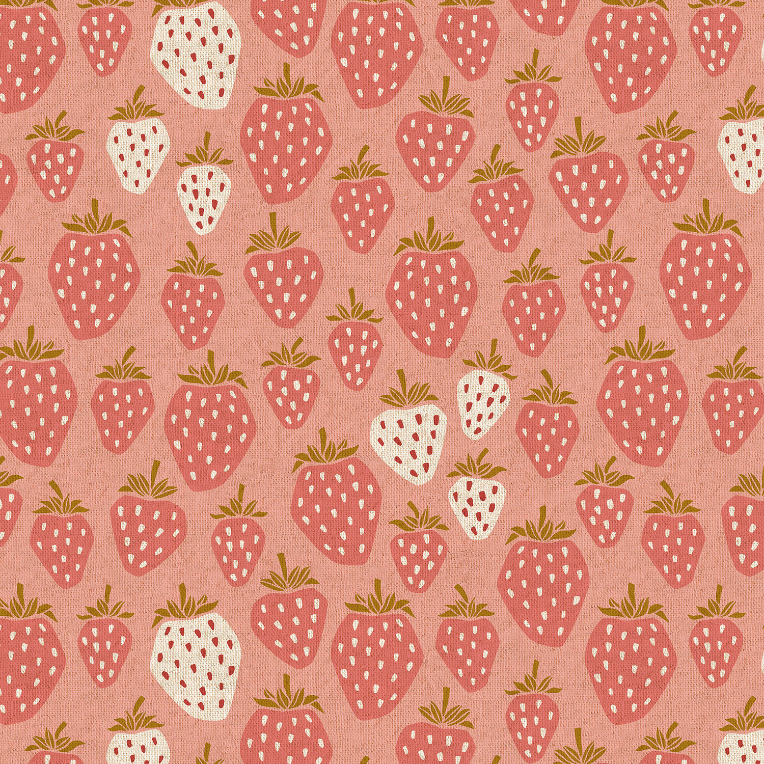 Cotton + Steel Under The Apple Tree Queen of Berries Canvas Flushed