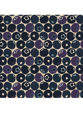 Cotton + Steel Under The Apple Tree Blueberry Canvas Blueberry Hill