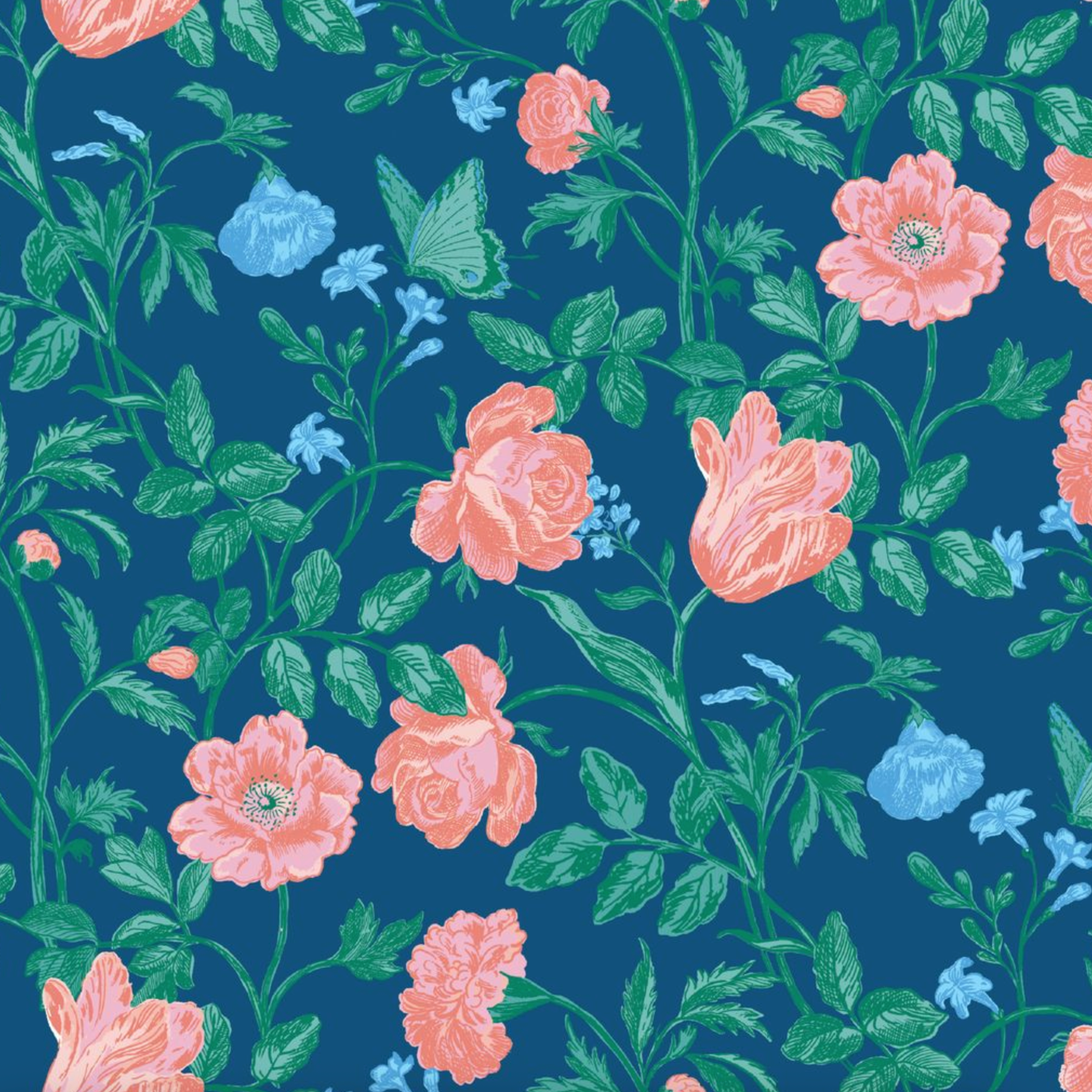 Cloud 9 Fabrics Garden Reverie Jardin Blue