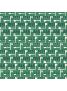 Felicity Fabrics Pasta Love Late Night Lasagna Green