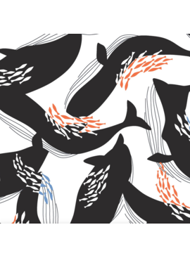 Cloud 9 Fabrics Canvas Collective Happy Whales Ophelia Pang