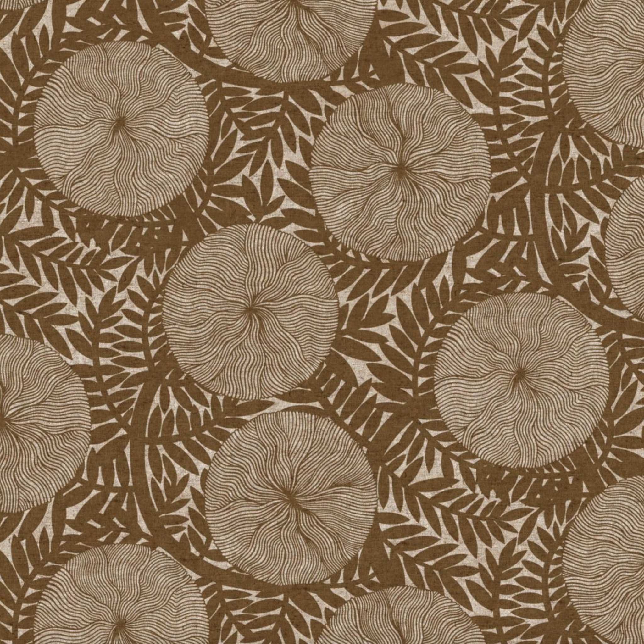 FIGO Rhythm & Leaves Large Floral Ochre