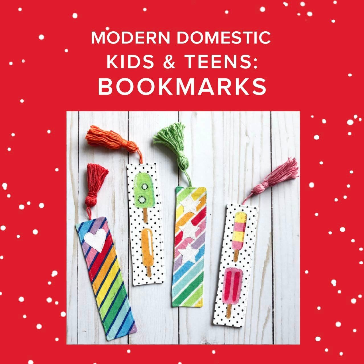 Aliya Hoff-Vanoni TWO SPOTS LEFT! Kids & Teens Sewing: Bookmarks, Tuesday, December 23rd, 10am-1pm