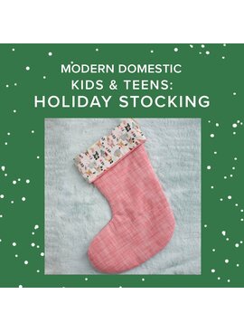 Amy Karol ONE SPOT LEFT! Monday, December 22nd, 1:30pm-4:30pm - Kids & Teens Sewing: Holiday Stocking