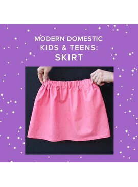 Amy Karol ONE SPOT LEFT! Tuesday, December 30th, 1:30pm-4:30pm - Kids & Teens Sewing: Skirt