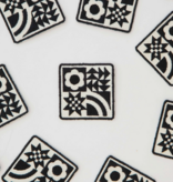 Sarah Hearts Sarah Hearts Black Quilt Block Patch