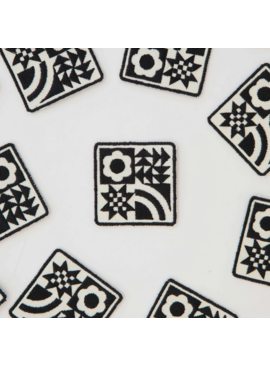 Sarah Hearts Sarah Hearts Black Quilt Block Patch