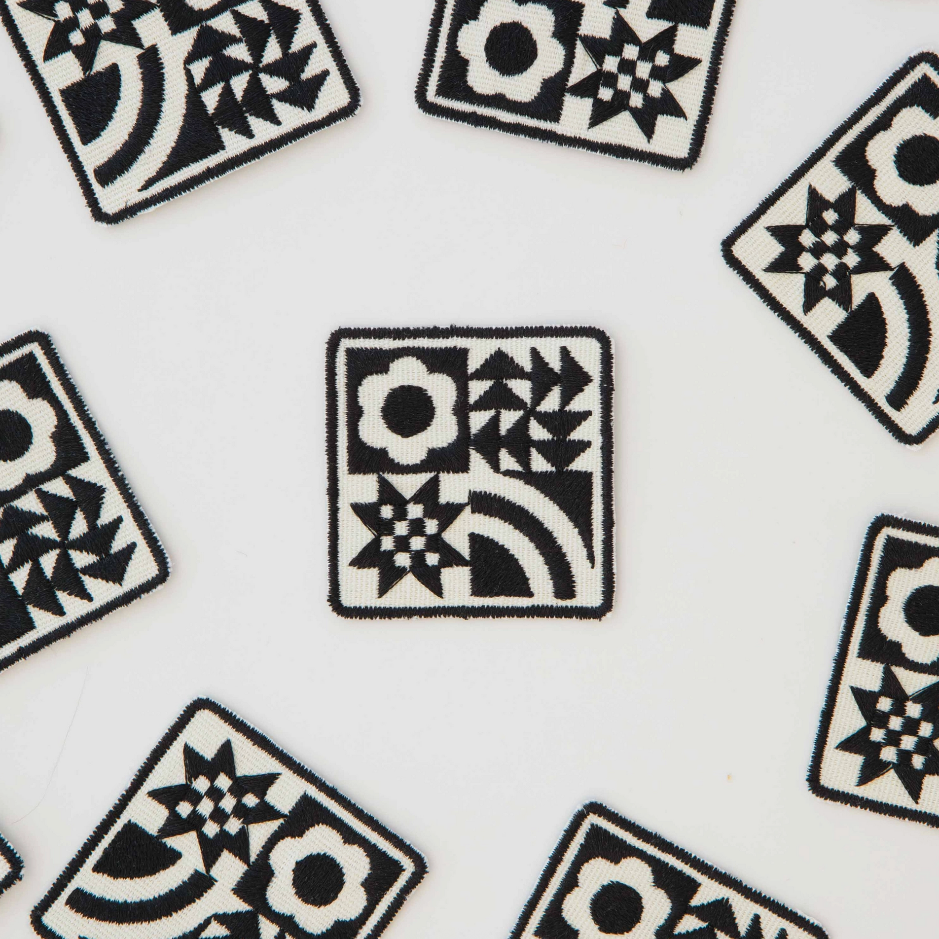 Sarah Hearts Sarah Hearts Black Quilt Block Patch