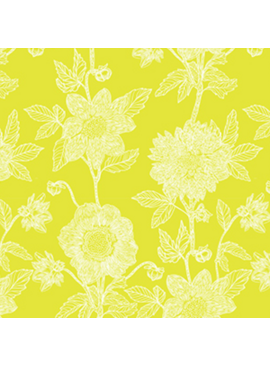 Northcott Silhouette Stitched Dahlia Sun