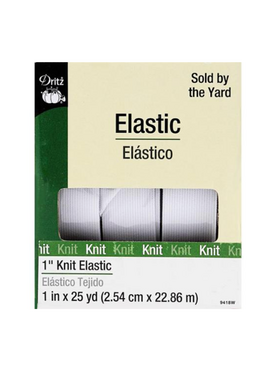 Dritz White Knit Elastic 1"