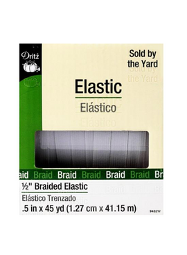 Dritz White Braided Elastic 1/2"