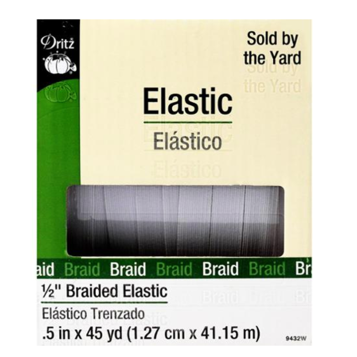 Dritz White Braided Elastic 1/2"