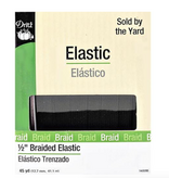 Dritz Black Braided Knit Elastic 1/2"