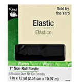 Dritz Black Flat Non-Roll Elastic 1"