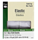 Dritz White Flat Non-Roll Elastic 1 1/2"