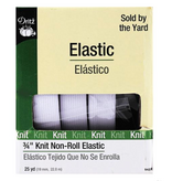 Dritz White Non-Roll Knit Elastic 3/4”