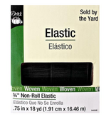 Dritz Black Flat Non-Roll Elastic 3/4"