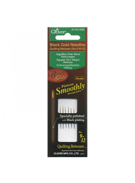 Clover Clover Black Gold Quilting Between/ Quilting Needles Asst #9-12