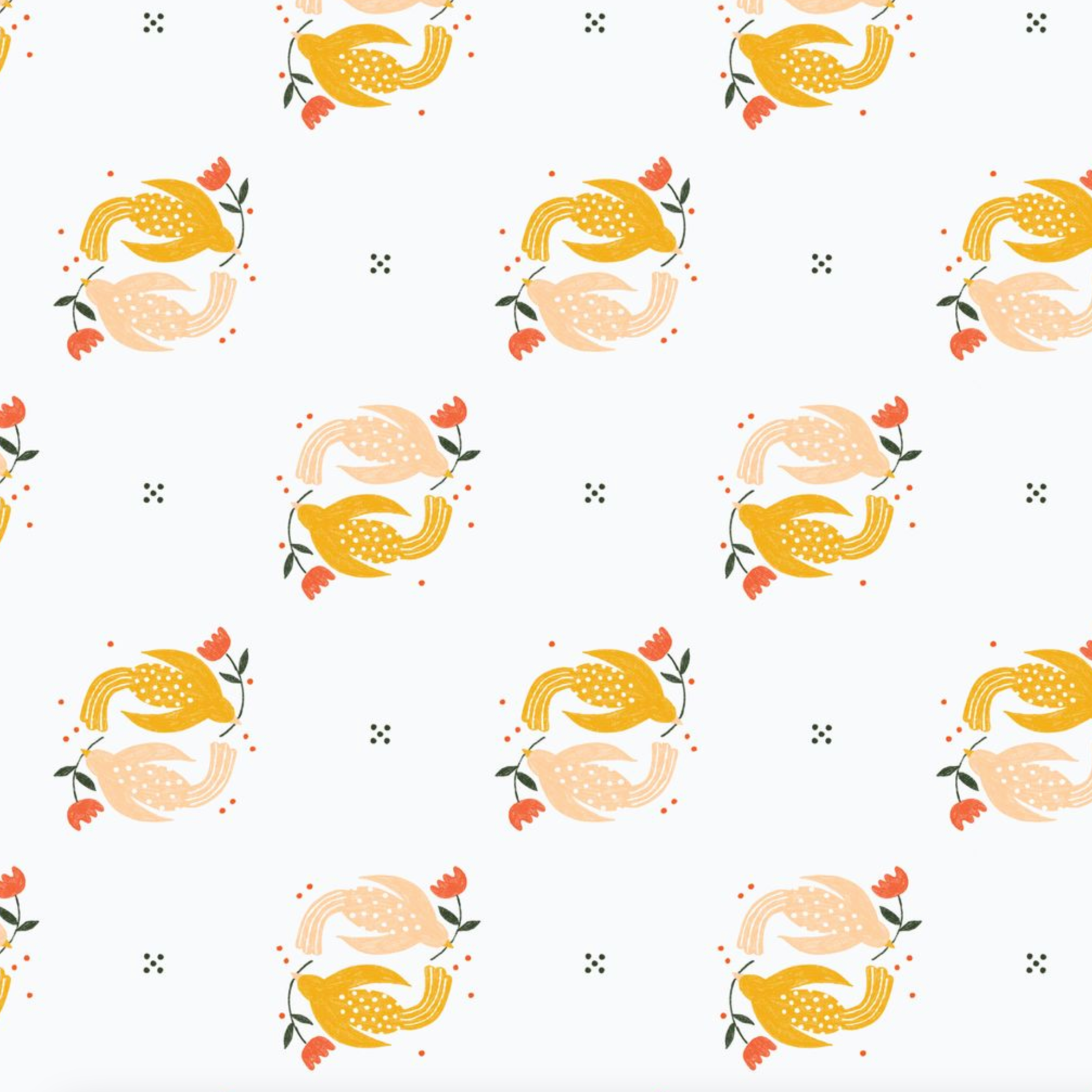 Cloud 9 Fabrics Snail Mail Floral Postage