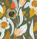 Cloud 9 Fabrics Snail Mail Slow Growing Night Green