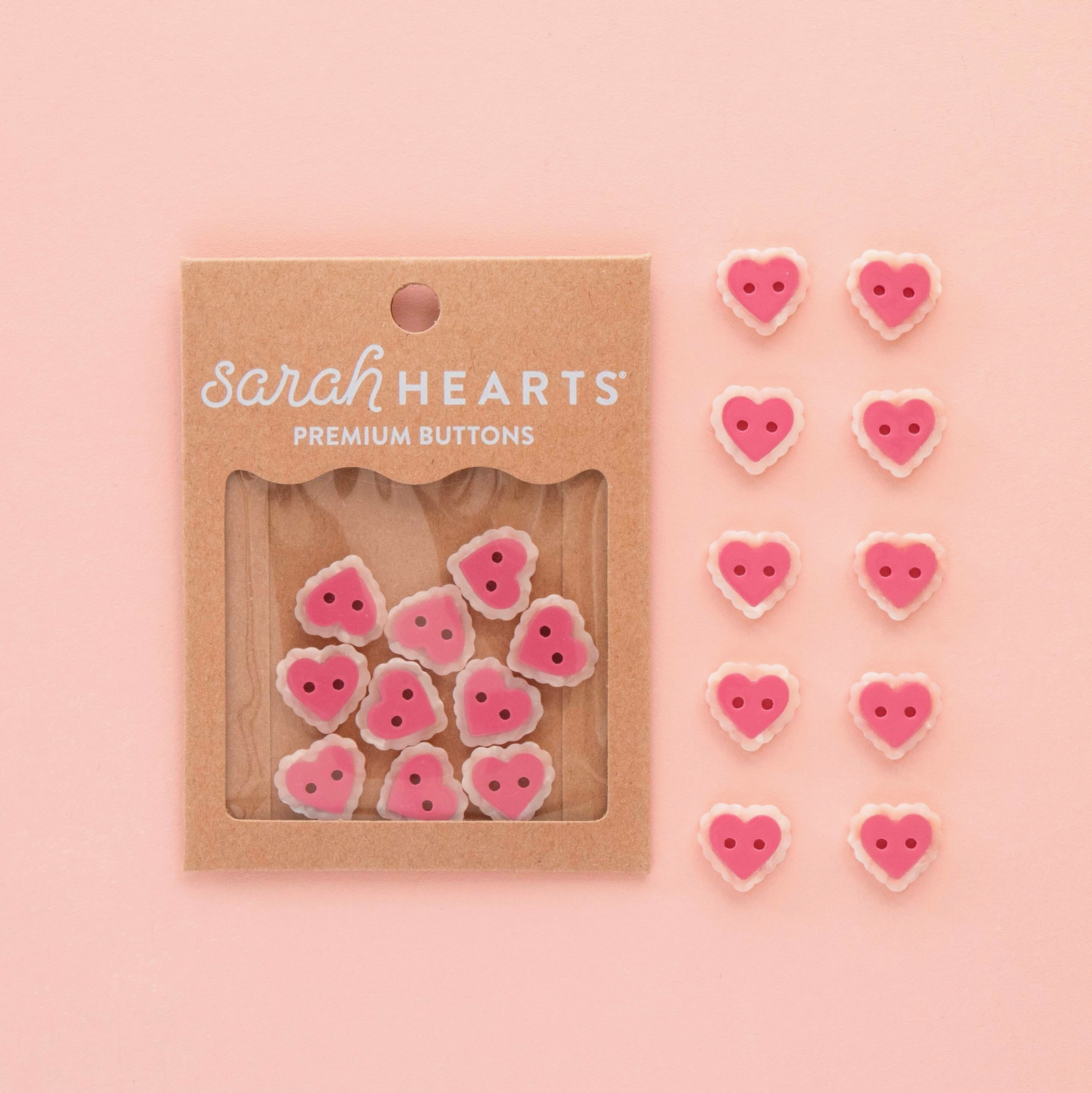 Sarah Hearts Sarah Hearts Pink Sweet Heart 5/8" Buttons