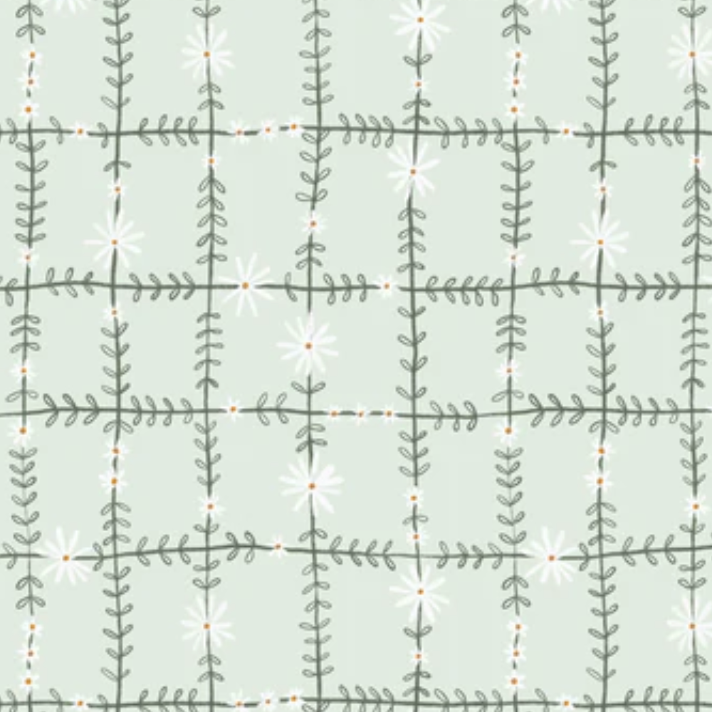 Cloud 9 Fabrics Snail Mail Daisy Chain Mint