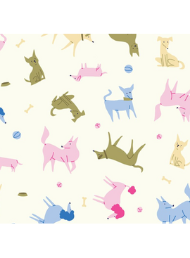 Cloud 9 Fabrics SALE Playful Dogs Dogs Dogs Dogs