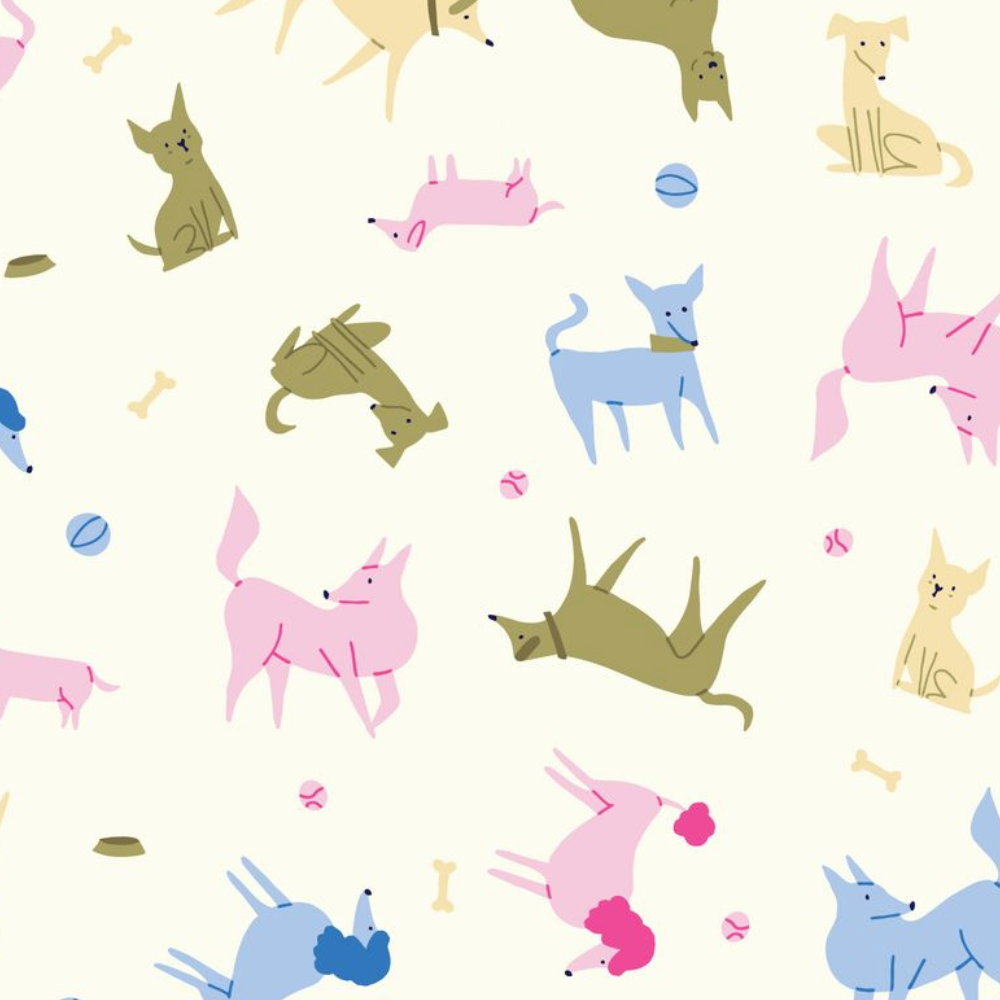 Cloud 9 Fabrics SALE Playful Dogs Dogs Dogs Dogs