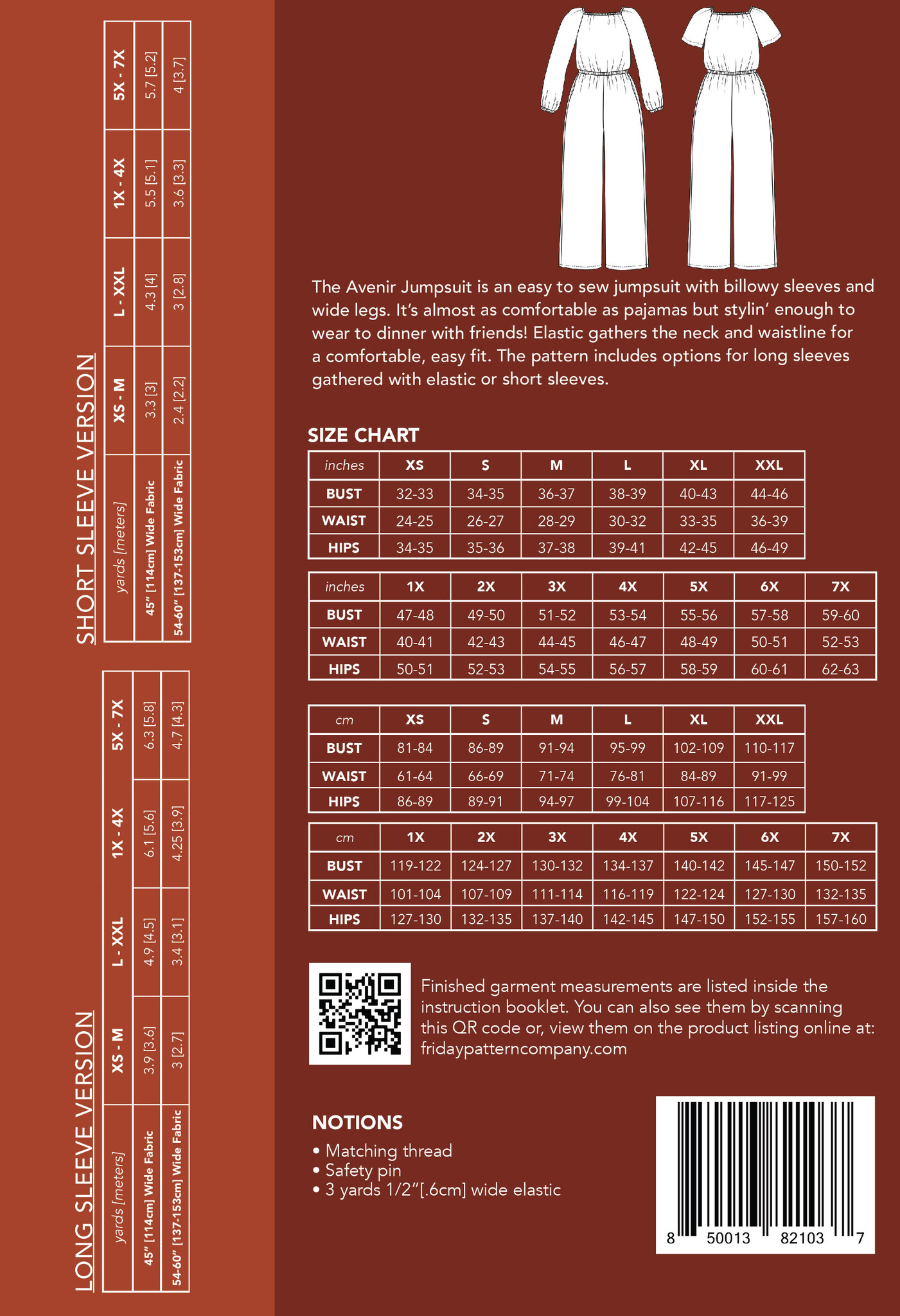 Friday Pattern Co. Friday Pattern Co. Avenir Jumpsuit