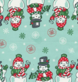 Moda 16" Classic Toweling Retro Snowmen