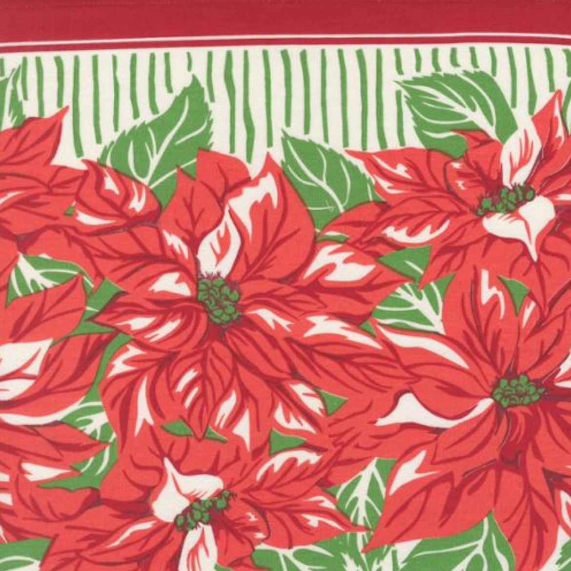 Moda 16" Classic Toweling Retro Poinsettias
