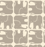 Cotton + Steel Rising Sun Jolly Elephant-Elephant Gray