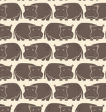 Cotton + Steel Rising Sun Weary Hippo - Willow