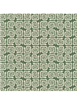 Cotton + Steel Rising Sun Winding Snake - Very Green