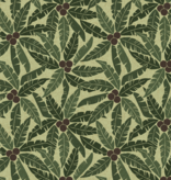 Cotton + Steel Rising Sun Palm Tree- Leafy Green Unbleached Canvas