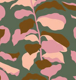 Ruby Star Society 108" Calathea Fiddle Leaf Deep Moss