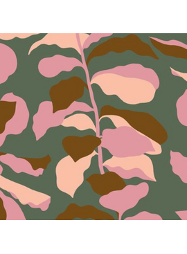 Ruby Star Society 108" Calathea Fiddle Leaf Deep Moss