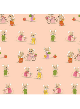 Windham Fabrics Heather Ross Favorites Country Mouse / City Mouse Blush