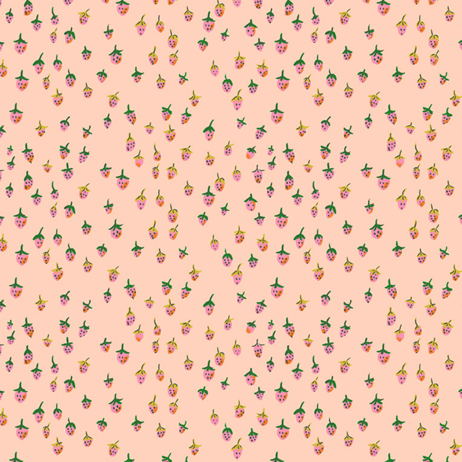 Windham Fabrics Heather Ross Favorites Field Strawberries Blush