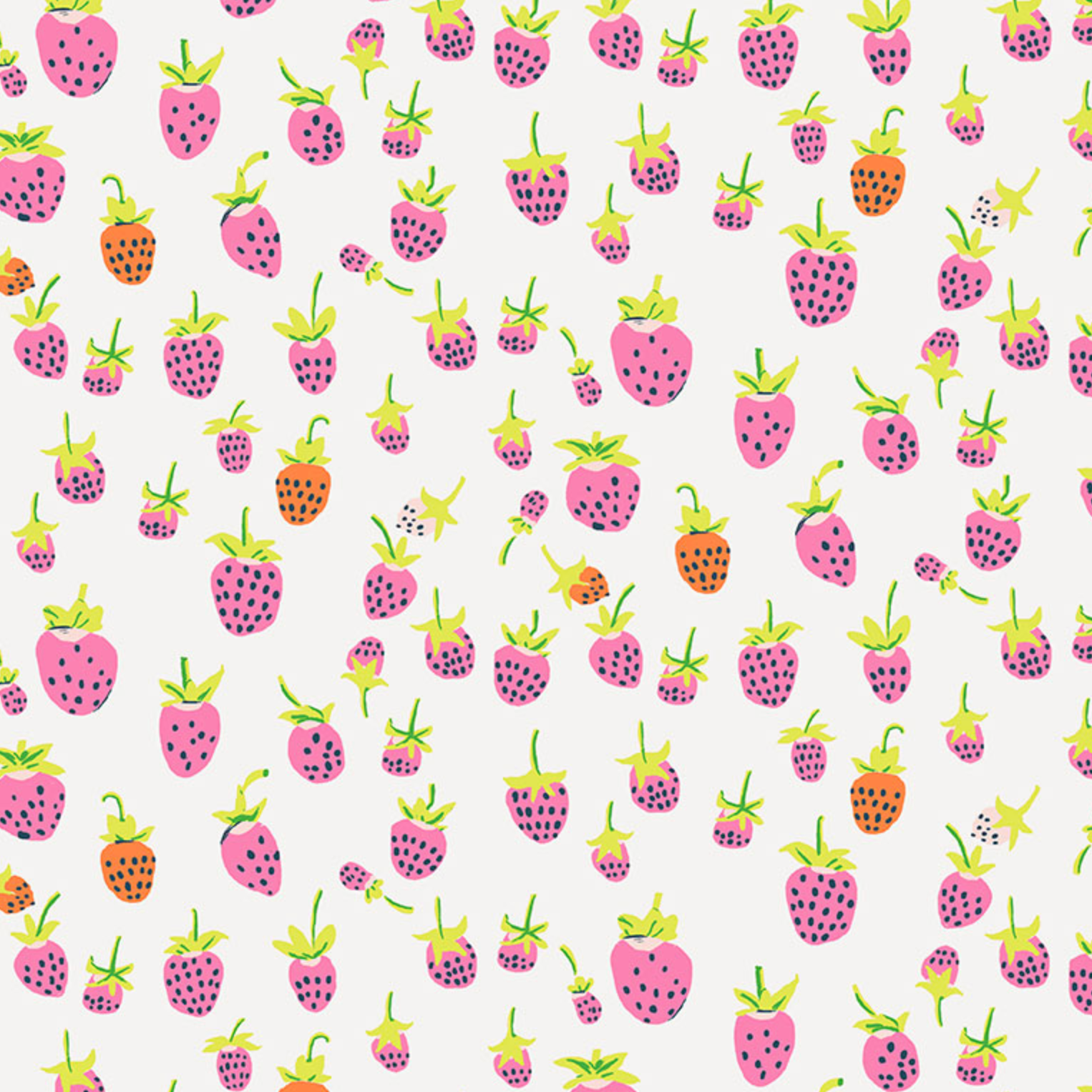 Windham Fabrics Heather Ross Favorites Strawberries Blush